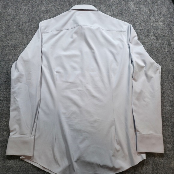 Mizzen+Main Leeward Dress Shirt Mens M Trim Fit Solid Gray - Picture 7 of 8